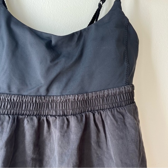 Lululemon Black Empire Waist Tank Dress Size 6 Adjustable Straps Built-in Bra - Picture 8 of 10